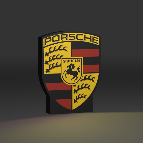 Porsche Color With Difusion LED light box – custom 3D printed – Lit Layer Creations